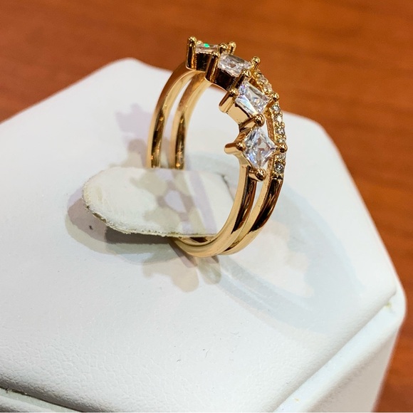 18k yellow gold-plated over base metal size 7 - Picture 6 of 9